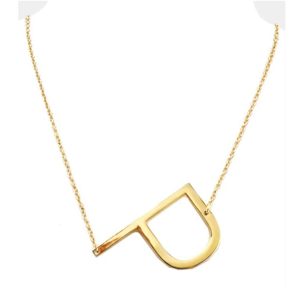 Nwt - Block Letter Large Necklace The Letter P 26$